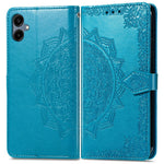 For Samsung Galaxy A06 4G Case Mandala Embossed Design Leather Wallet Phone Cover