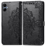 For Samsung Galaxy A06 4G Case Mandala Embossed Design Leather Wallet Phone Cover