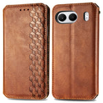 OnePlus Nord 4 PU-läderfodral Rhombus Imprint Plånboksfodral med stativ