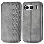 OnePlus Nord 4 PU-läderfodral Rhombus Imprint Plånboksfodral med stativ