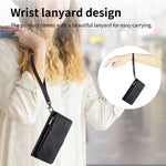 For OnePlus Nord 4 Zipper Wallet Case Geometry Lines Leather Phone Cover with Strap