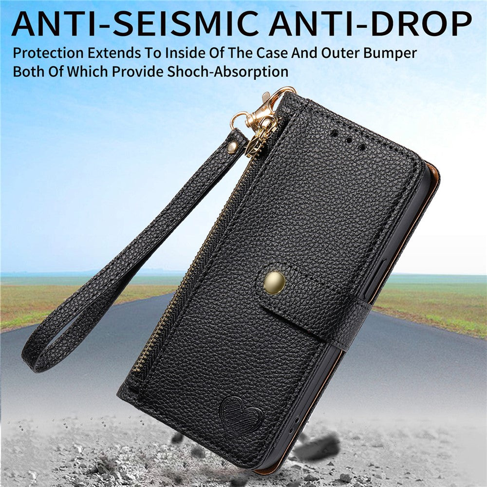 For OnePlus Nord 4 Case RFID Blocking Zipper Pocket Leather Wallet Phone Cover