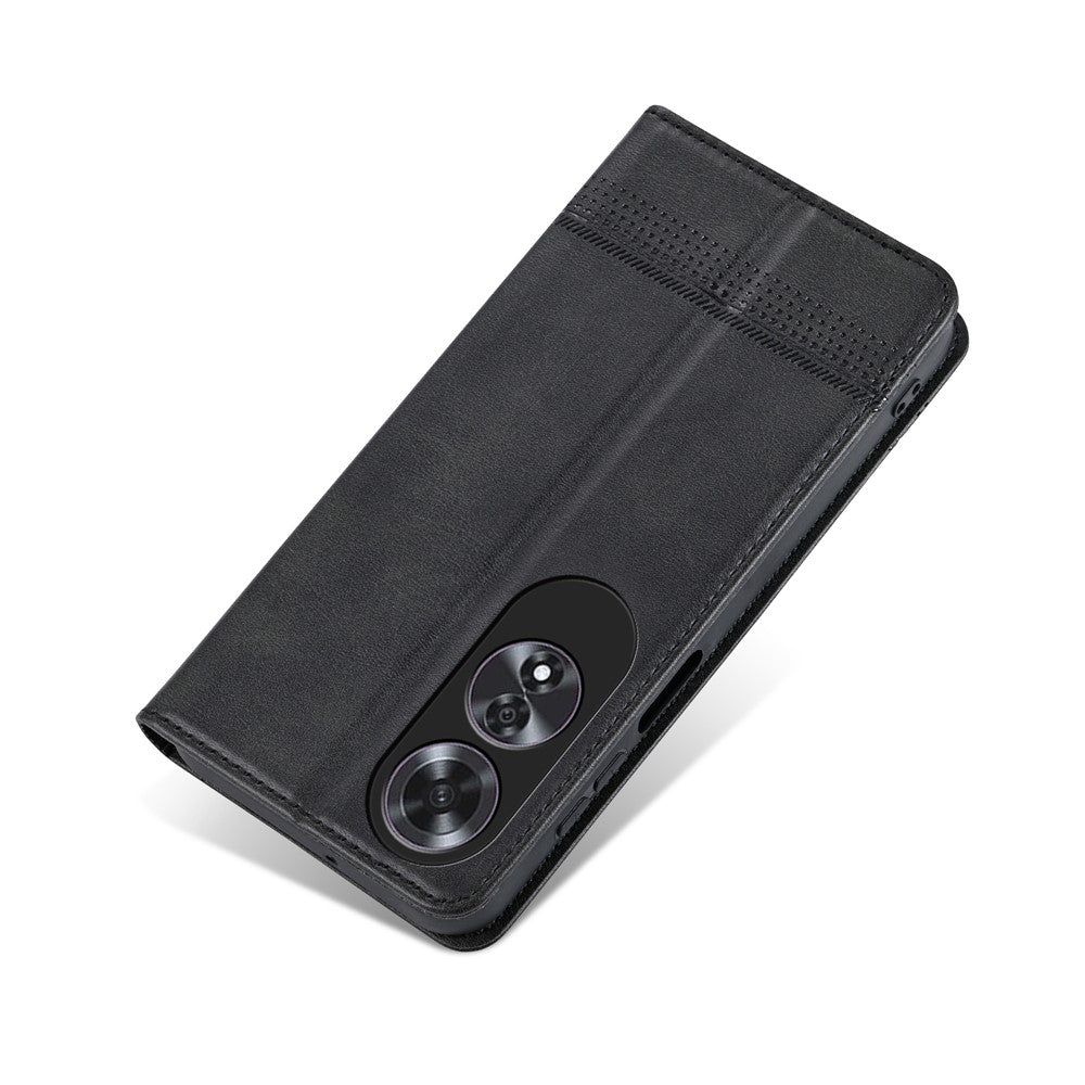 AZNS For Oppo A60 4G Case Cowhide Texture PU Leather Wallet Phone Cover