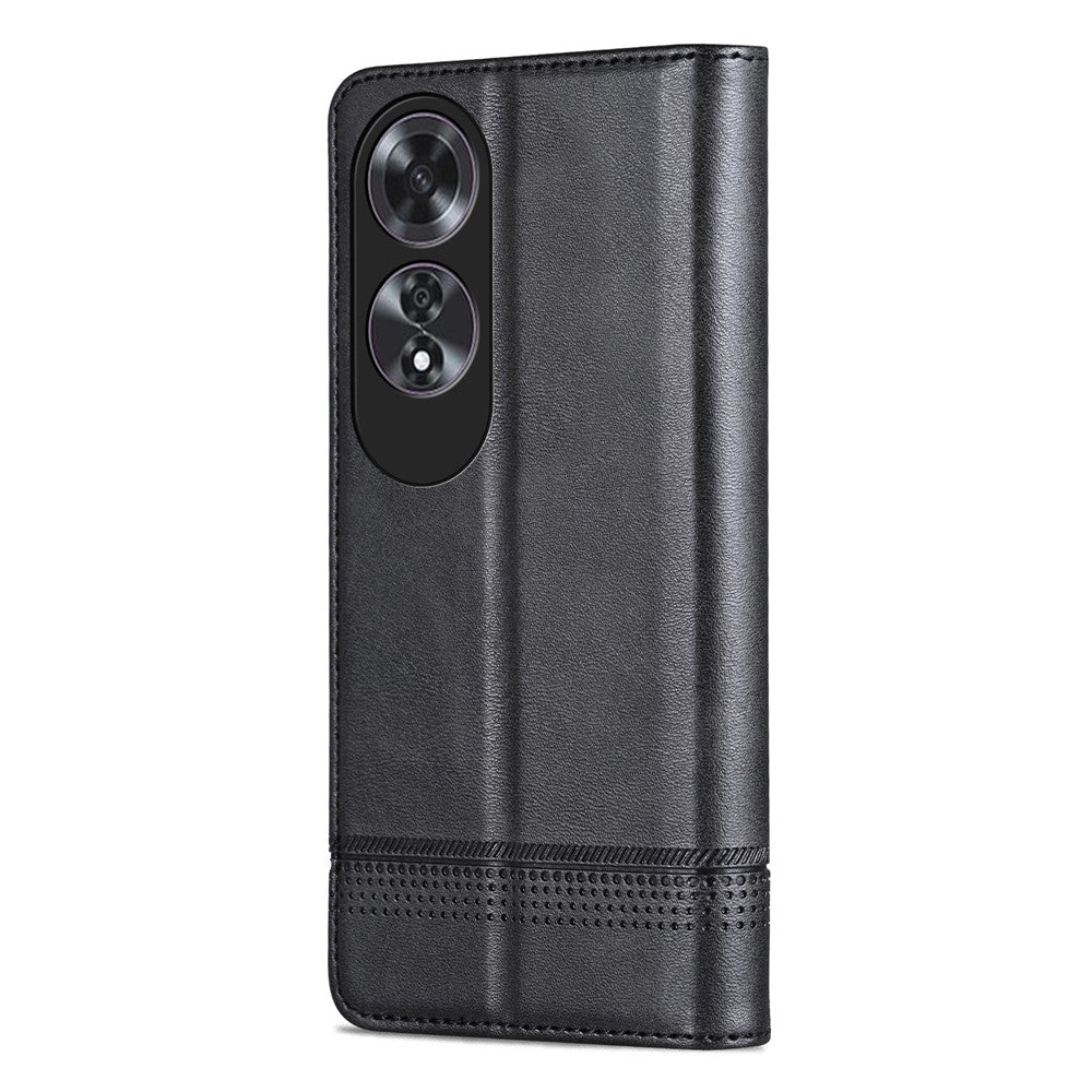 AZNS For Oppo A60 4G Case Cowhide Texture PU Leather Wallet Phone Cover