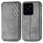Xiaomi 14T PU-läderfodral Rhombus Imprint plånboksfodral