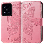 For Xiaomi 14T Case PU Leather Wallet Phone Cover Butterfly Pattern