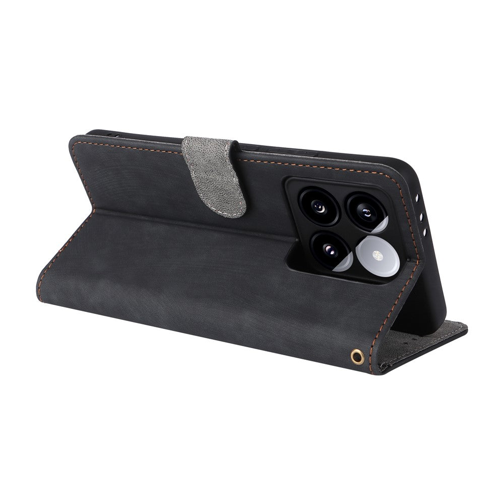 For Xiaomi 14T Wallet Case RFID Blocking PU Leather Cover Stand View
