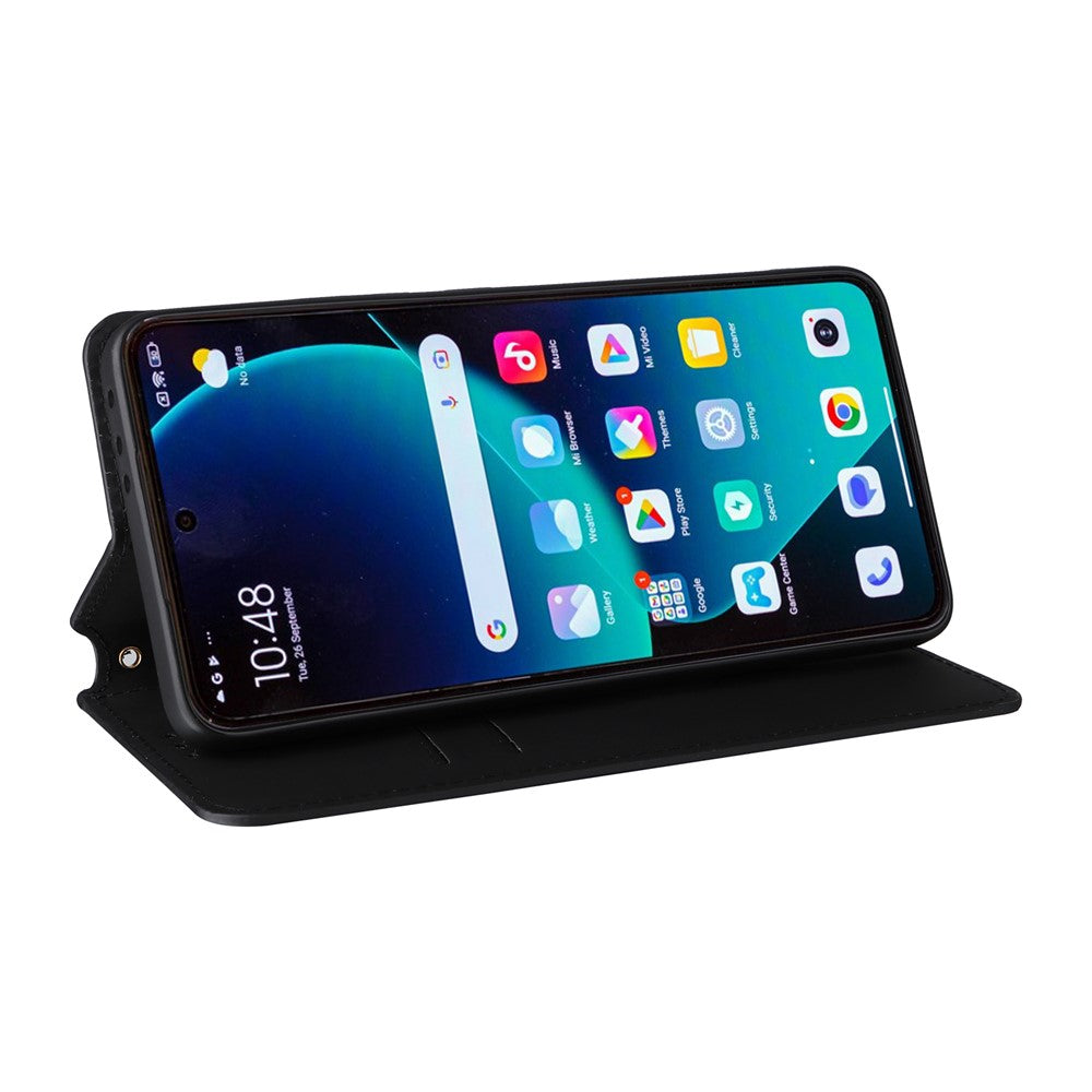 For Xiaomi 14T Wallet Case Rhombus Imprinted Leather Phone Cover