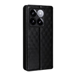For Xiaomi 14T Wallet Case Rhombus Imprinted Leather Phone Cover