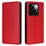 For Xiaomi 14T Wallet Case Rhombus Imprinted Leather Phone Cover