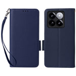 Xiaomi 14T-skal med handledsrem i litchitexturerat PU-läder, plånboksfodral