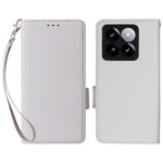 Xiaomi 14T-skal med handledsrem i litchitexturerat PU-läder, plånboksfodral