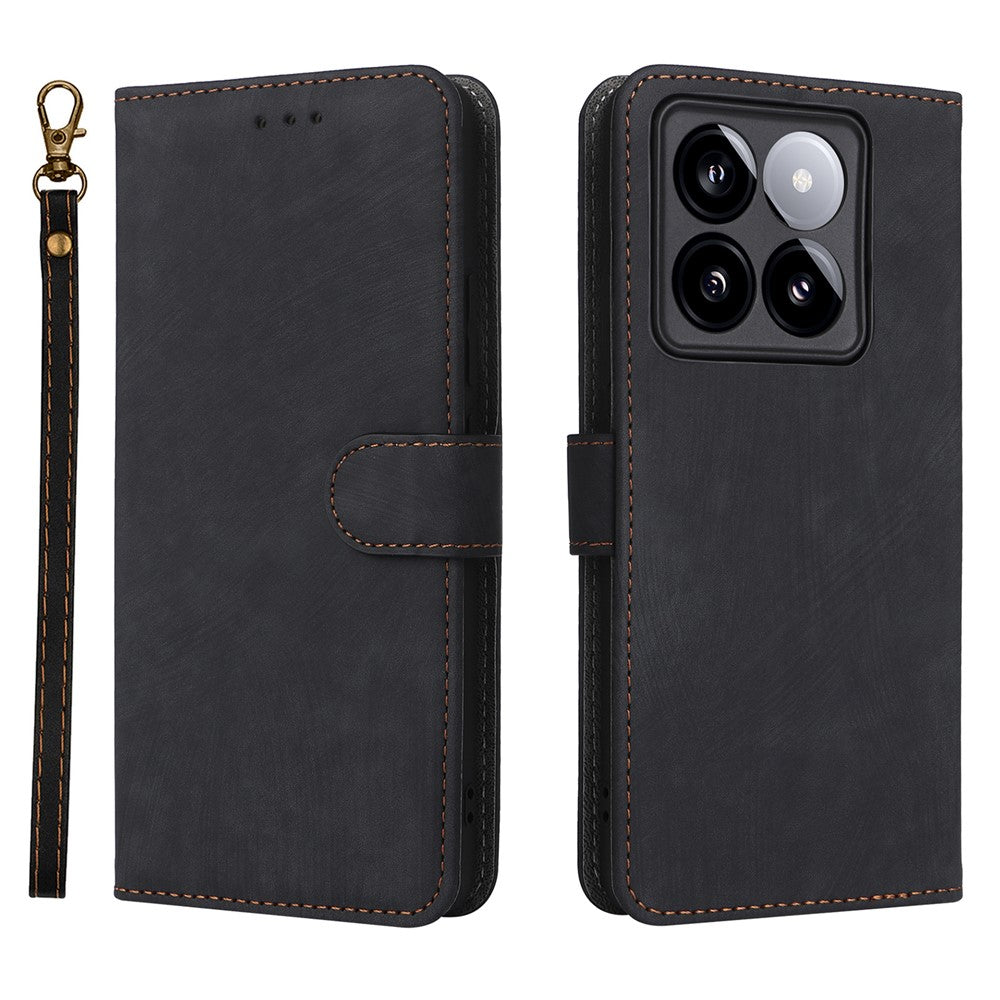 For Xiaomi 14T Pro Wallet Case RFID Blocking PU Leather Cover Stand View