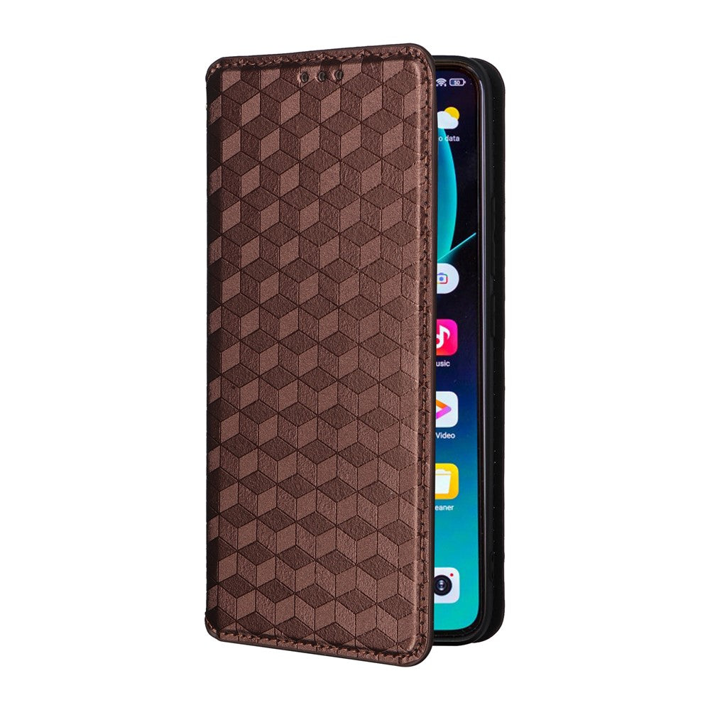 For Xiaomi 14T Pro Wallet Case Rhombus Imprinted Leather Phone Cover