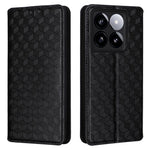 For Xiaomi 14T Pro Wallet Case Rhombus Imprinted Leather Phone Cover