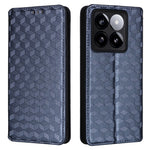 For Xiaomi 14T Pro Wallet Case Rhombus Imprinted Leather Phone Cover