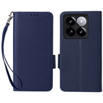 For Xiaomi 14T Pro Case with Wrist Strap Litchi Texture PU Leather Wallet Phone Cover