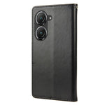 For Asus Zenfone 9 5G PU Leather Wallet Case Imprinting Flower Butterflies Magnetic Closure Stand Flip Cover with Strap