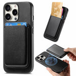 B2 For iPhone 16 Pro Case Detachable Magnetic Card Bag Leather+TPU Phone Cover