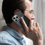 B2 For iPhone 16 Pro Case Detachable Magnetic Card Bag Leather+TPU Phone Cover