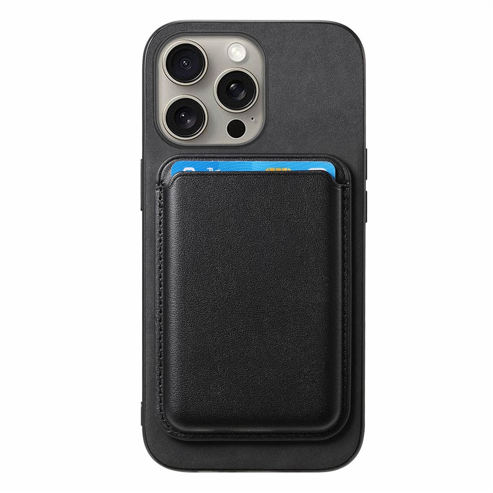 B2 For iPhone 16 Pro Case Detachable Magnetic Card Bag Leather+TPU Phone Cover