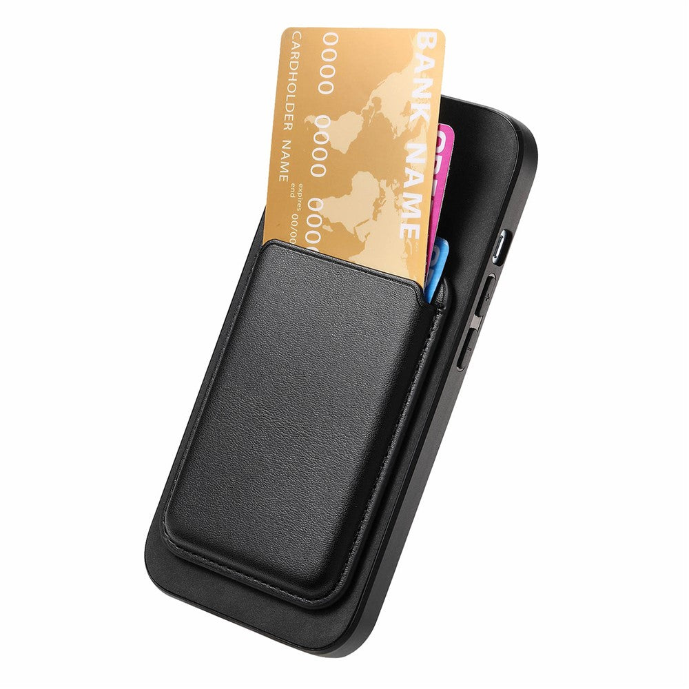 B2 For iPhone 16 Pro Case Detachable Magnetic Card Bag Leather+TPU Phone Cover
