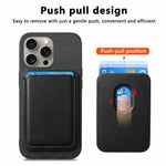 B2 For iPhone 16 Pro Case Detachable Magnetic Card Bag Leather+TPU Phone Cover