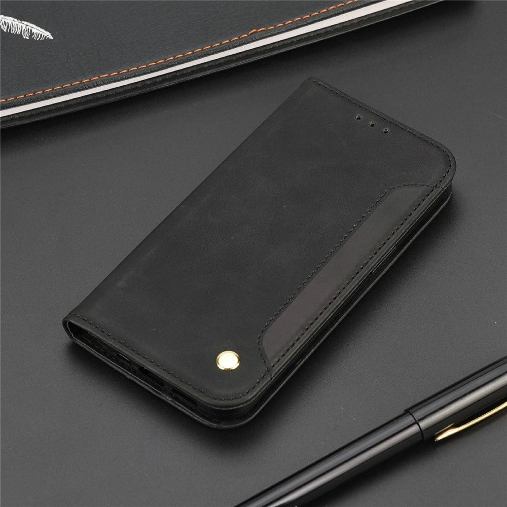 Til Asus Zenfone 9 5G Anti-fald Splejsning Telefoncover PU Læder Magnetisk Auto-absorberende Skin-touch Følelse Telefonpung Etui med Stand