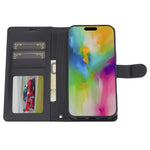 LC.IMEEKE L2 Series til iPhone 16 Plus Cover i PU-læder Pung Aftageligt magnetisk telefoncover
