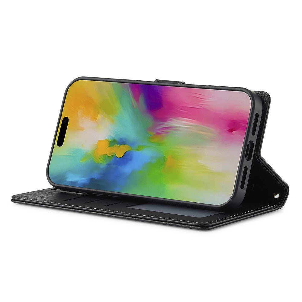 LC.IMEEKE L2 Series til iPhone 16 Plus Cover i PU-læder Pung Aftageligt magnetisk telefoncover