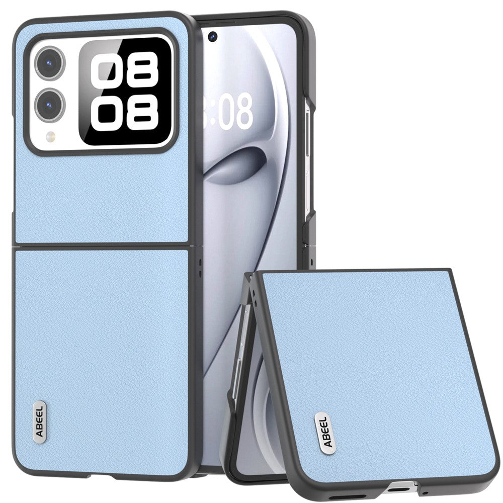 ABEEL Skal För Huawei Nova Flip 5G Reptåligt Baksida I Äkta Koläder