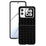 Huawei Nova Flip 5G-skal i vävd textur, PU-läderbelagt PC-mobilskal