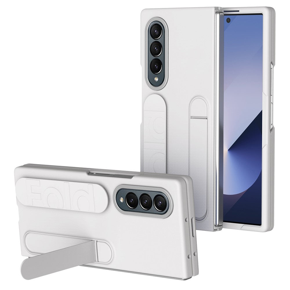 For Samsung Galaxy Z Fold4 5G Case Kickstand Wristband PC+Silicone Phone Cover