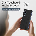 For Samsung Galaxy Z Fold3 5G Case Kickstand Wristband PC+Silicone Phone Cover
