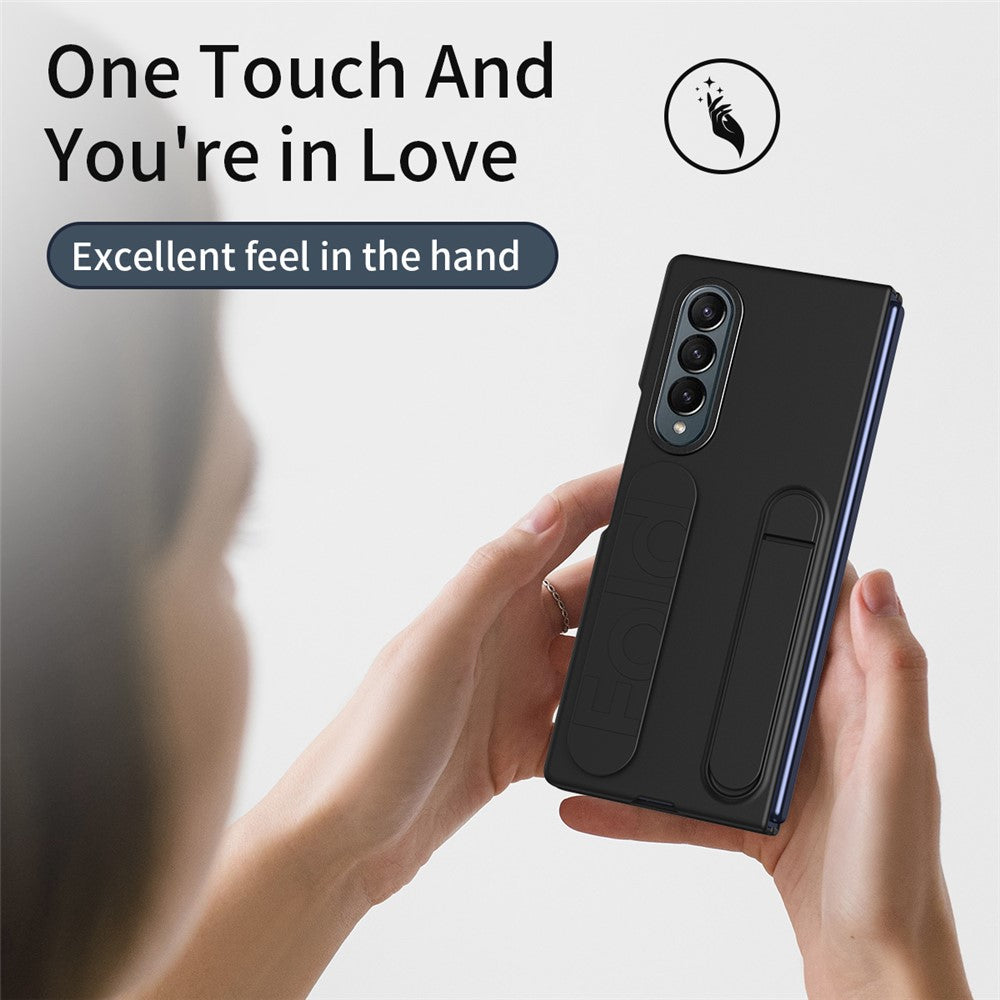 For Samsung Galaxy Z Fold3 5G Case Kickstand Wristband PC+Silicone Phone Cover