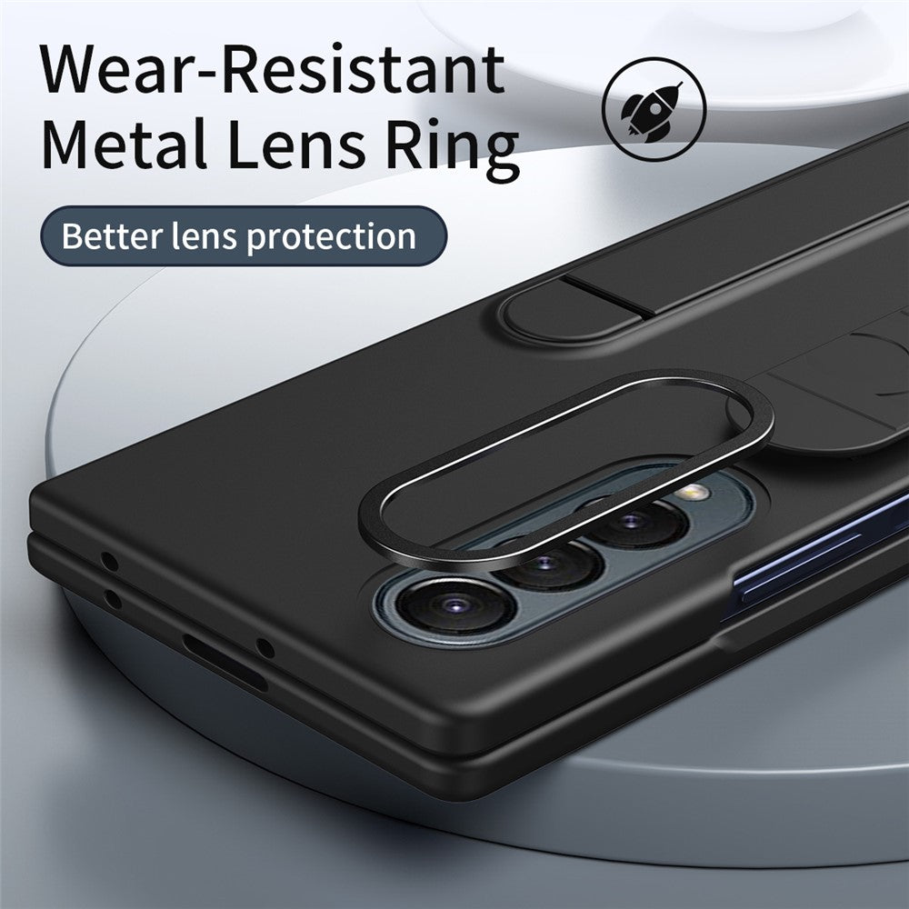 For Samsung Galaxy Z Fold3 5G Case Kickstand Wristband PC+Silicone Phone Cover