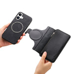 CASENEO MW-02 For iPhone 16 Plus Leather Case Detachable Magnetic Phone Cover