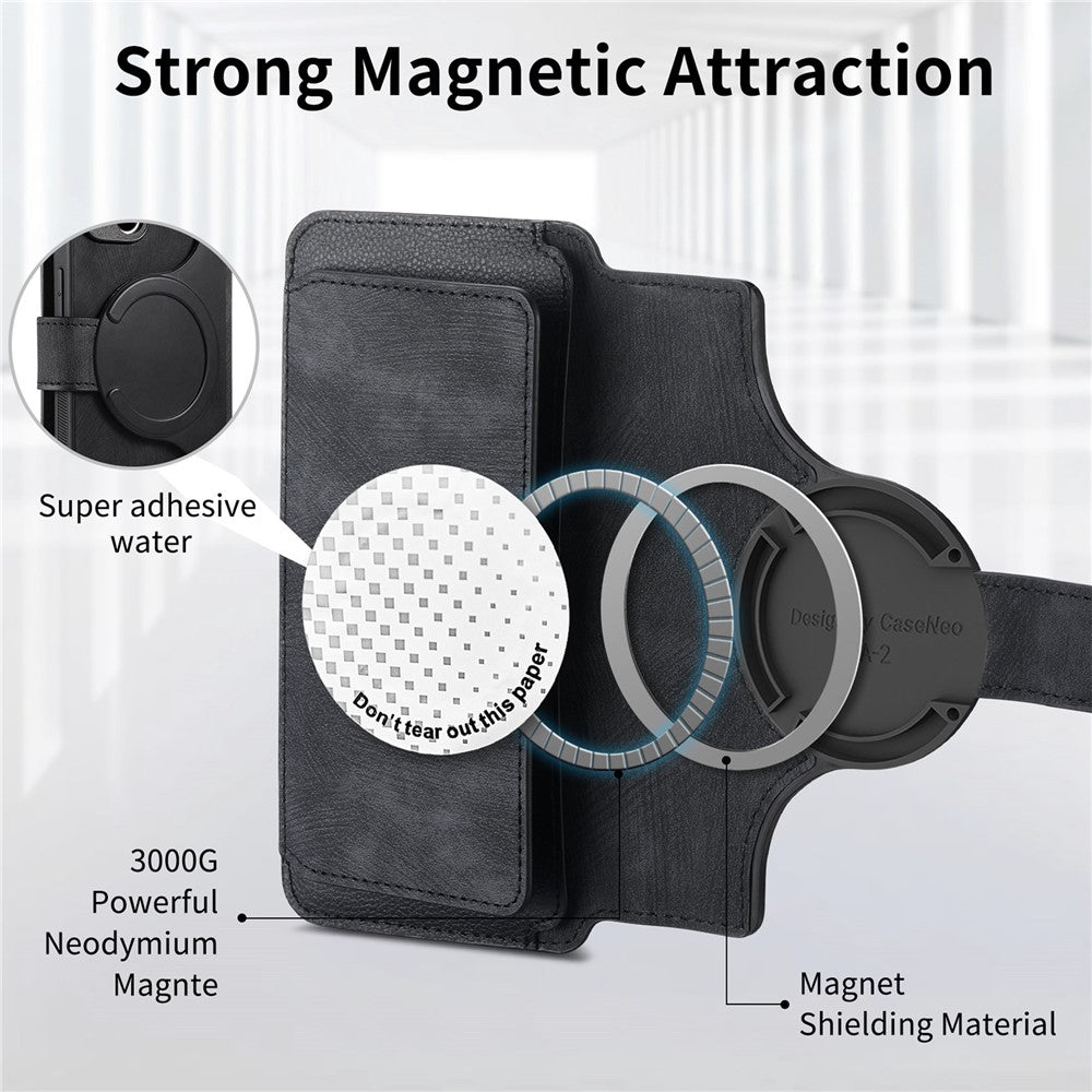 CASENEO MW-02 For iPhone 16 Plus Leather Case Detachable Magnetic Phone Cover