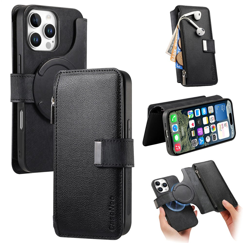 CASENEO MW-02 Lædercover til iPhone 16 Pro Max med aftageligt magnetisk telefoncover