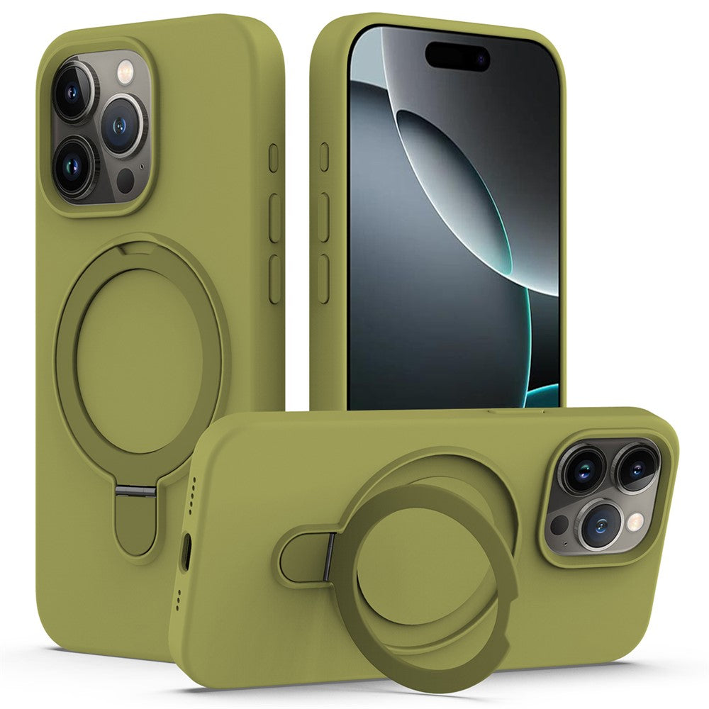 For iPhone 16 Pro Case Compatible with MagSafe Kickstand PC + Silicone Phone Cover