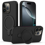 For iPhone 16 Pro Max Case Compatible with MagSafe Kickstand PC + Silicone Phone Cover