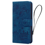 For Google Pixel 10 Pro / Pixel 10 / Pixel 9 Pro / Pixel 9 Case Flip Stand Leather Phone Cover Cherry Blossom Cat Imprinted