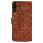For Samsung Galaxy A16 5G / A16 4G Case PU Leather Wallet Flip Phone Cover Flower Imprinted