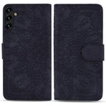 For Samsung Galaxy A16 5G / A16 4G Case PU Leather Wallet Flip Phone Cover Flower Imprinted