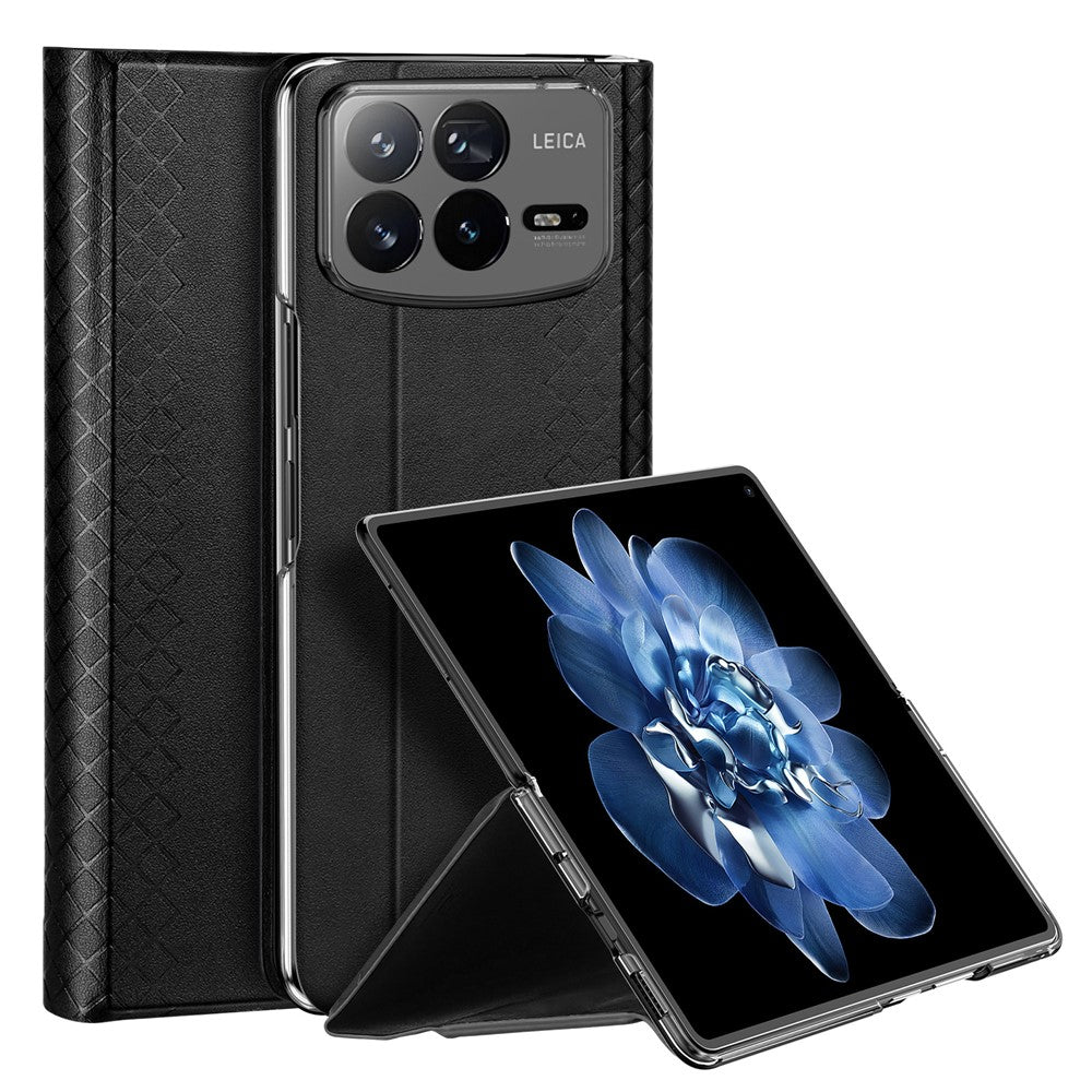 For Xiaomi Mix Fold 4 5G Magnetic Case DUX DUCIS Bril Series Leather+PC Phone Cover with Stand