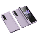 For Samsung Galaxy Z Fold4 5G Phone Case Rubberized Surface Hard PC Cover with Glass Screen Protector / Pen Slot