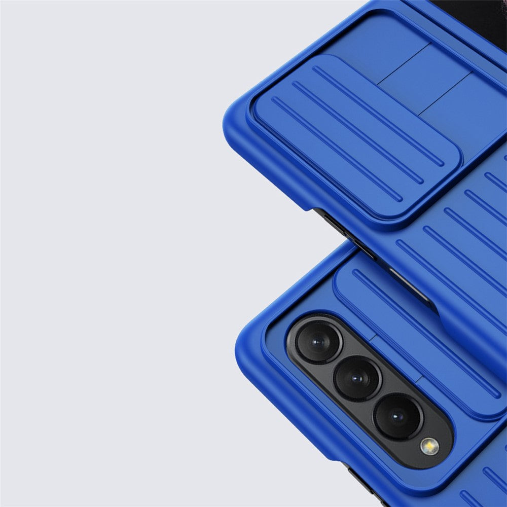 For Samsung Galaxy Z Fold4 5G Shockproof Case Anti-Fall Phone Case Mobile Phone Hard PC Protector with Slide Camera Cover