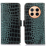 For Huawei Mate 50 Pro 4G Crocodile Texture Genuine Cowhide Leather Case RFID Blocking Stand Wallet Folio Flip Phone Cover