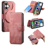 For iPhone 16 Plus Magnetic Case CASENEO Detachable Leather Phone Wallet Cover