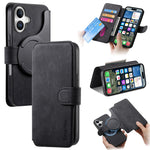For iPhone 16 Plus Magnetic Case CASENEO Detachable Leather Phone Wallet Cover